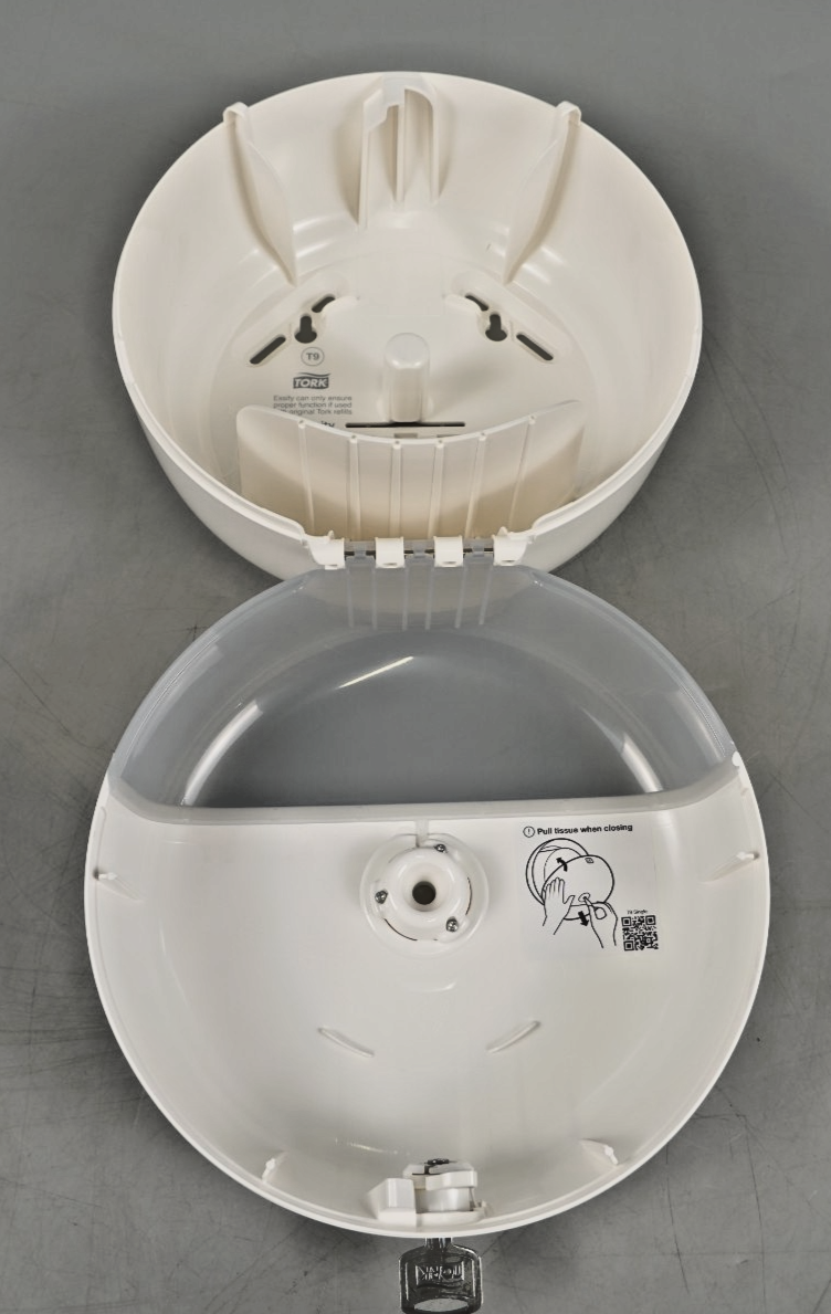 Mini Roll Toilet Paper Dispenser Wall Mounted White Tork SmartOne T9 681000