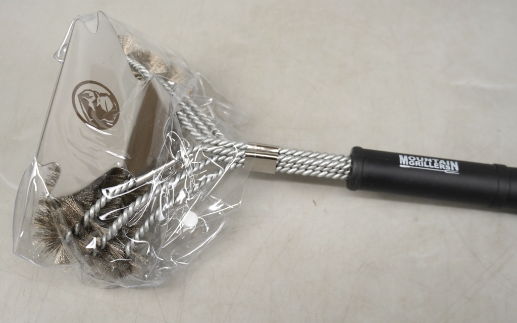BBQ Grill Brush With Scraper Mountain Grillers Bristle Free Grill Brush