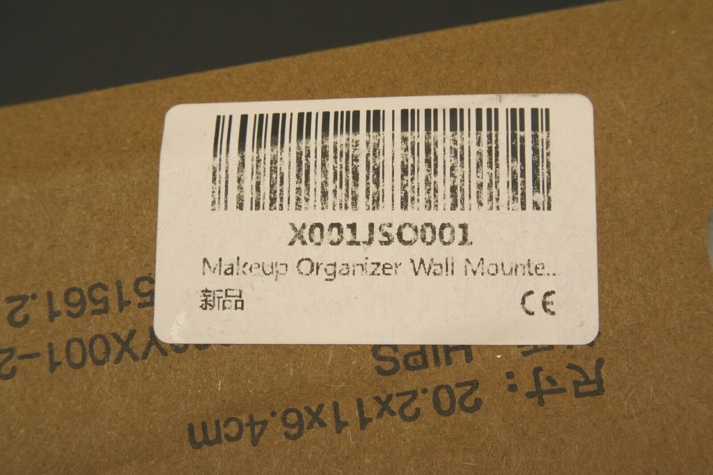 Makeup Q-Tips Holder Dispenser Organizer Wall Mounted Cotton Pads Cosmetics Grey