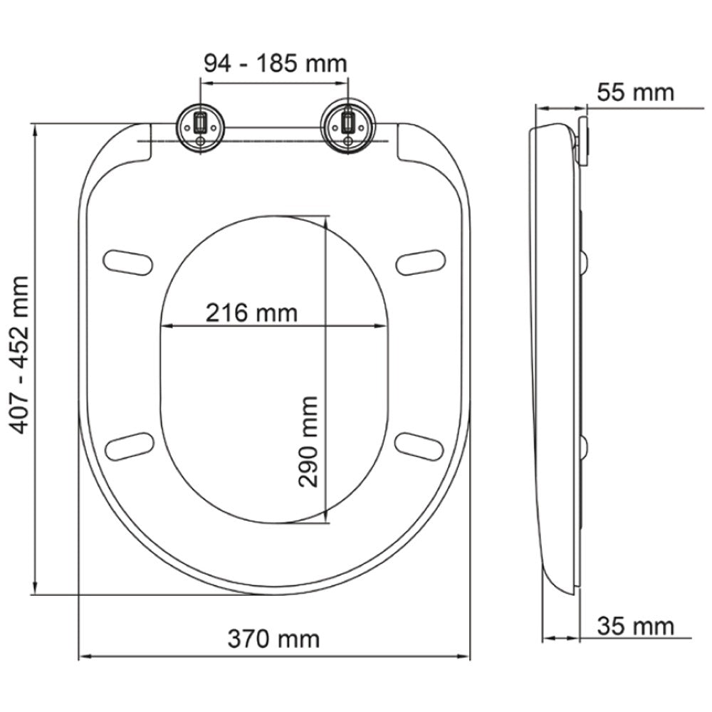 Bemis San Remo Soft Close Take Off Top Fix Toilet Seat & Cover White 2086CL000