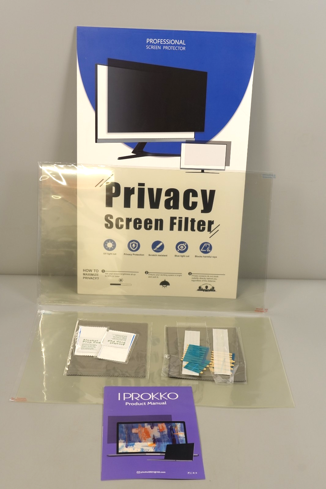 2x 22in PC Screen Protector Anti Glare UV Blue Light Computer Monitor 16:10 Remo