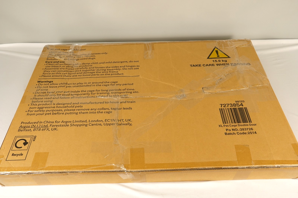 Extra Large Pet Cage Puppy Crate Carrier Double Door 42 in Black - FAULTY