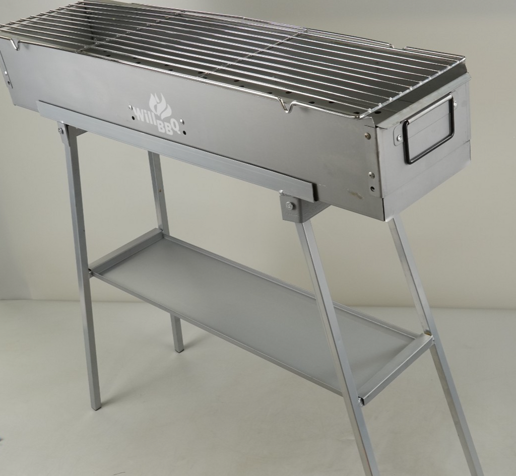 Portable BBQ Charcoal Grill Hibachi Steel BBQ WILLBBQ 31.6x7.1x5.1 inch