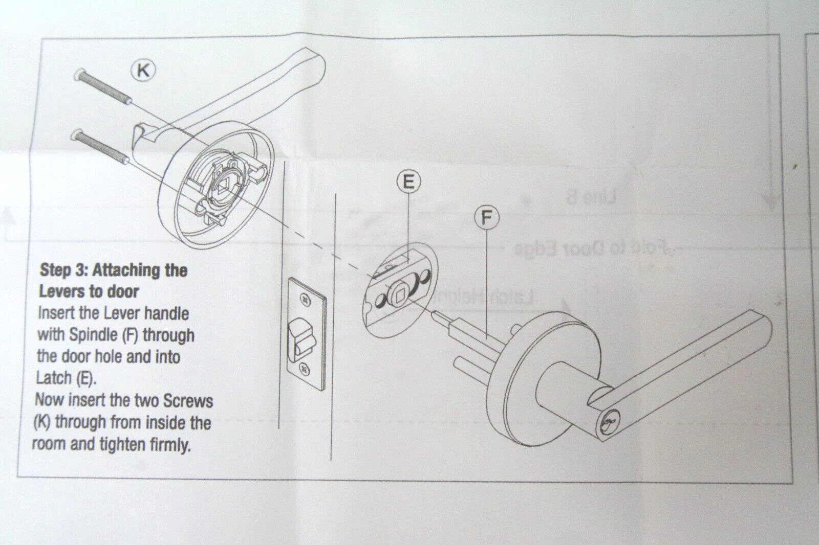 4x Square Door Levers Handle Thumb Turn Matte Black Modern Interior Privacy Door