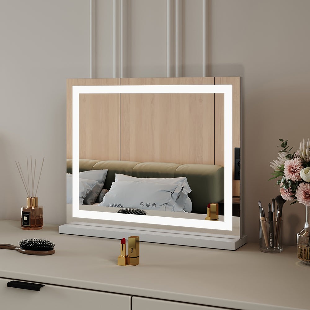 Vanity Mirror Dressing Room LED Light Free Standing White Touch Control