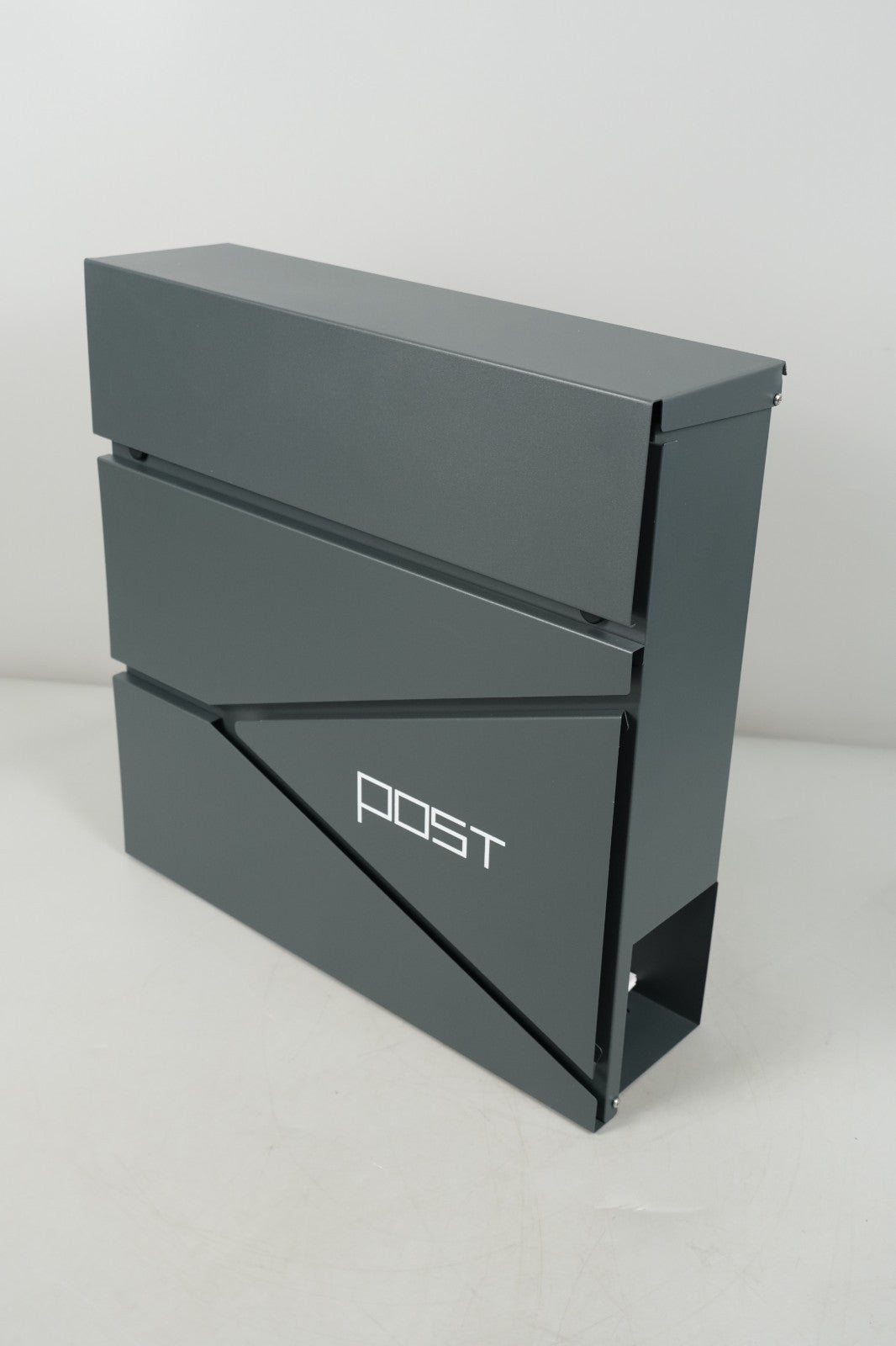 Letter Box Mailbox Wall Mounted with Newspaper Holder, 2 Keys, Modern GMB051G02