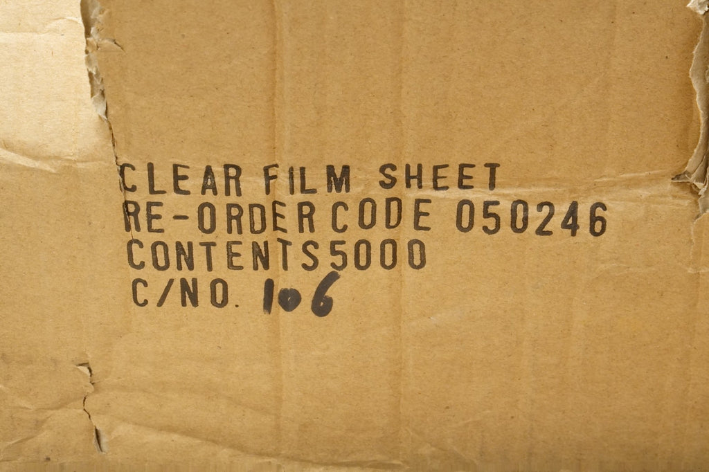 Clear Film Sheets 5000 Pack Re-Order Code 050246 Packaging Sheets 380x280mm