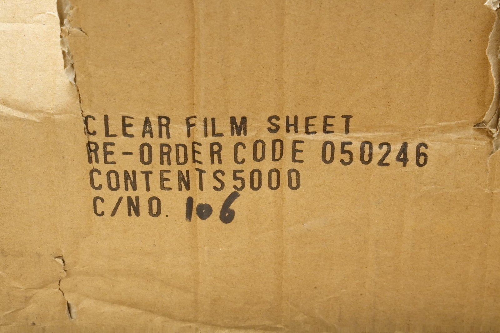 Clear Film Sheets 5000 Pack Re-Order Code 050246 Packaging Sheets 380x280mm