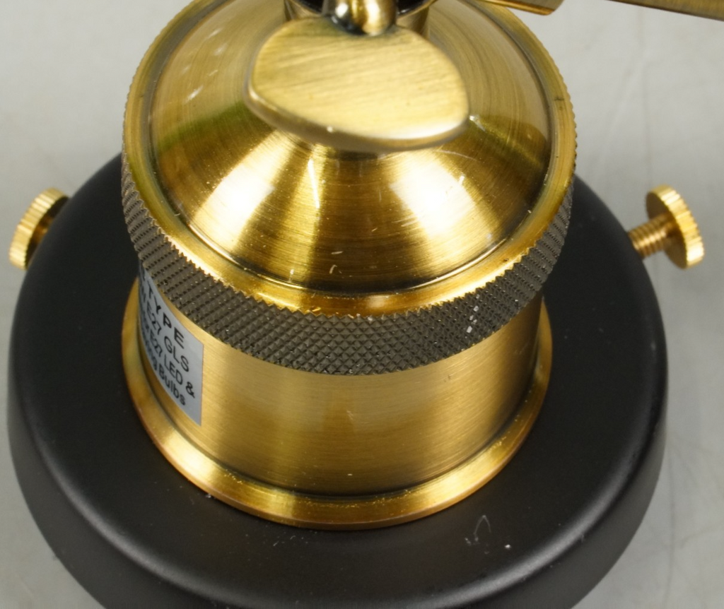 Wall Light Sconce Fitting with Clear Glass Globe Black and Gold Industrial