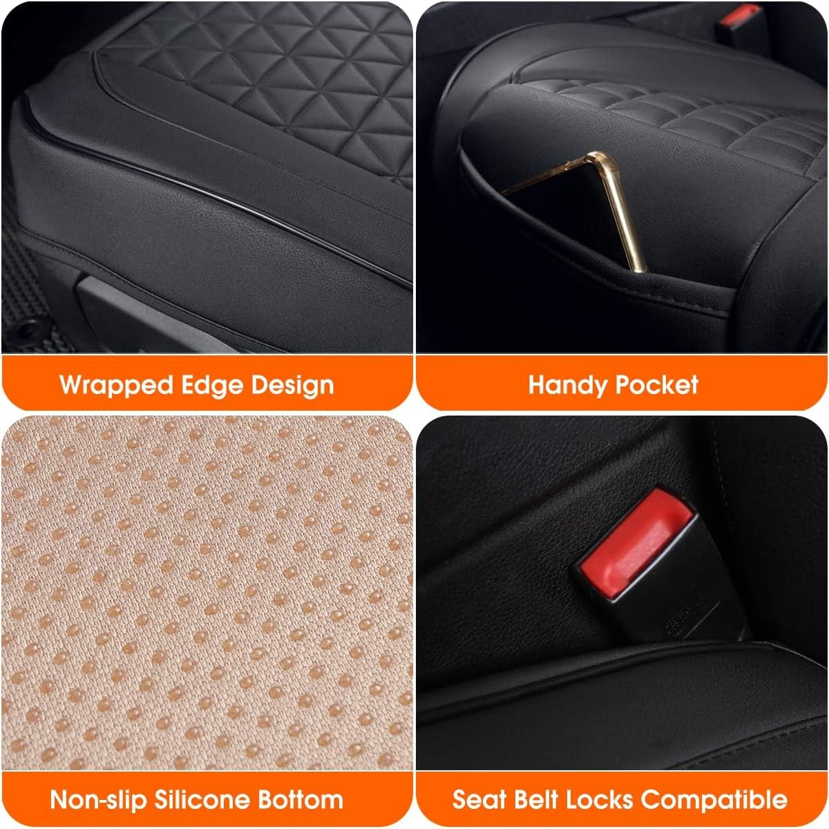 Heated Car Seat Cover Seat Cushion with Full Back Support and Heating Element