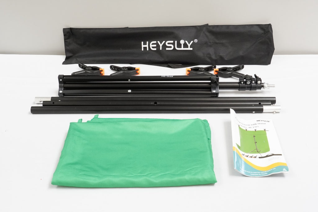 Green Screen Background Backdrop with Stand, 2x1.5M Greenscreen Background