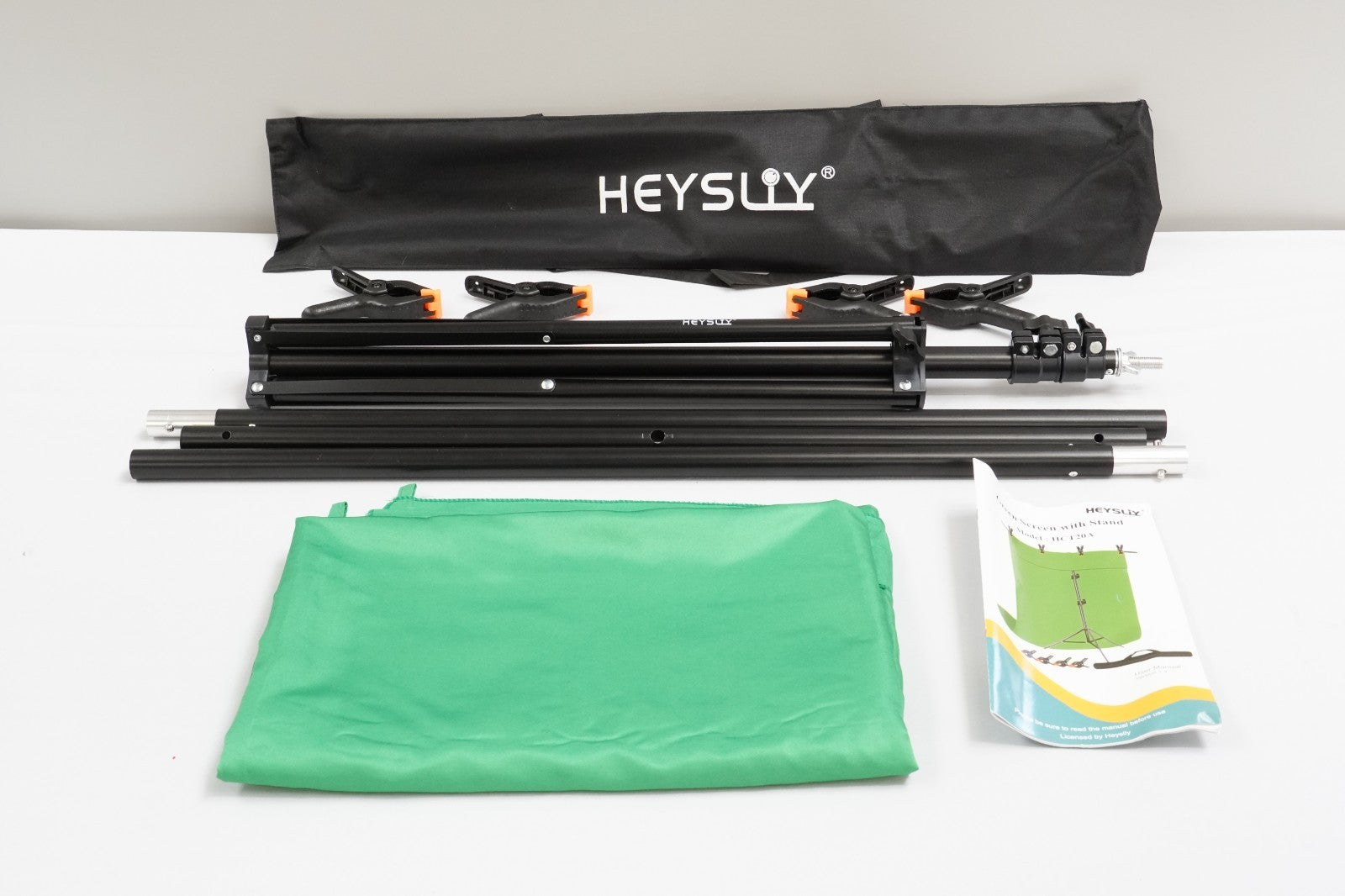 Green Screen Background Backdrop with Stand, 2x1.5M Greenscreen Background