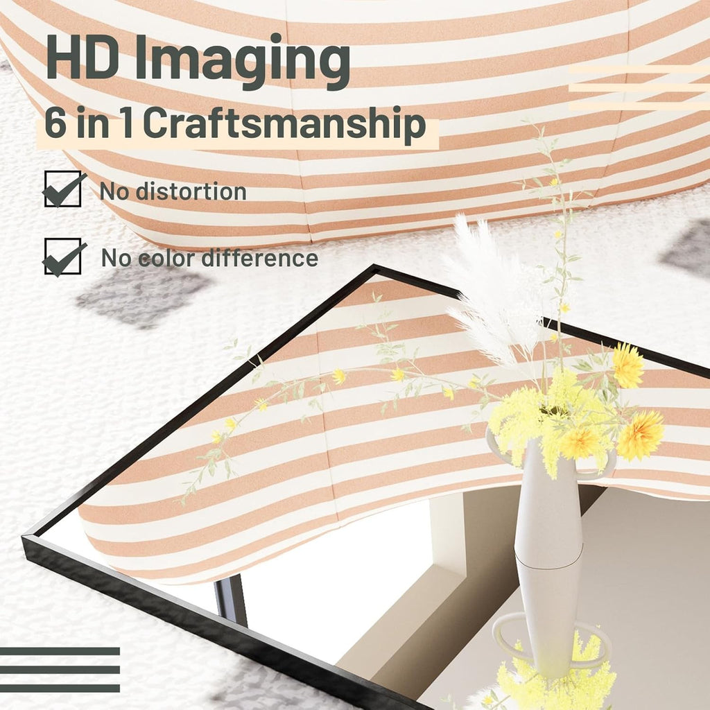 Full Length Mirror 140x50cm Free Standing Floor Mirror Black Aluminum Frame