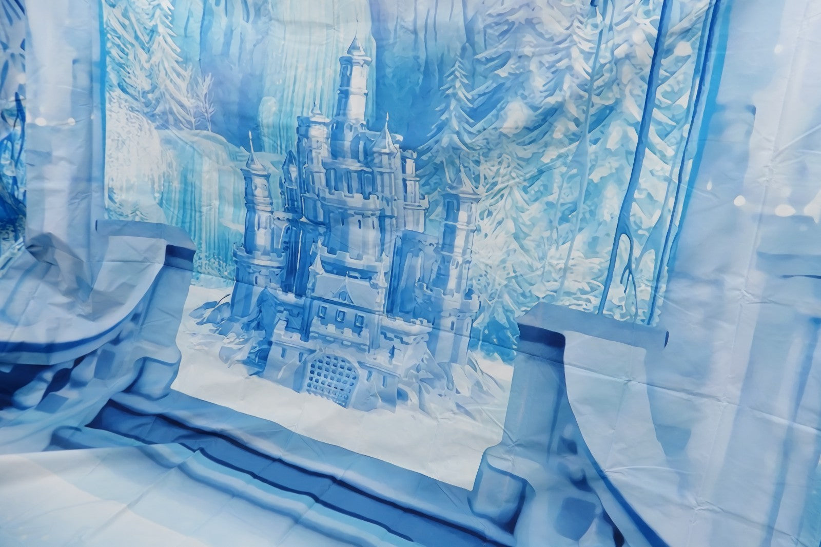 Frozen Photography Backdrop Winter Wonderland Background Photo Booth Prop 4.5-3m