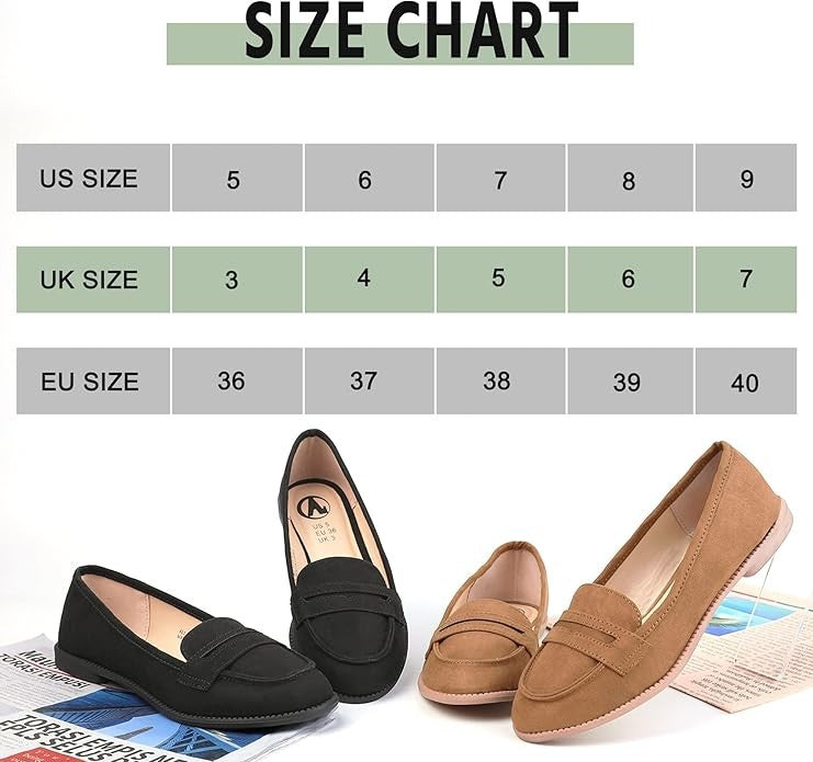 UK7 Womens Loafers Moccasins Work Shoes Ladies Slip On Brown Brown Size EU40