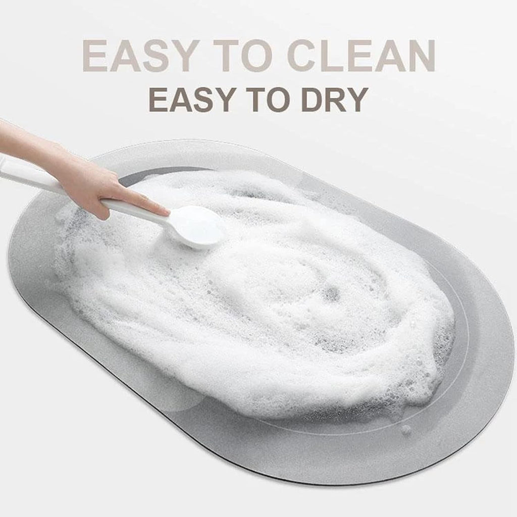 Modern Bath Mat Non-Slip Absorbent Anti-Mould Quick-Drying Door Mat 50x80cm