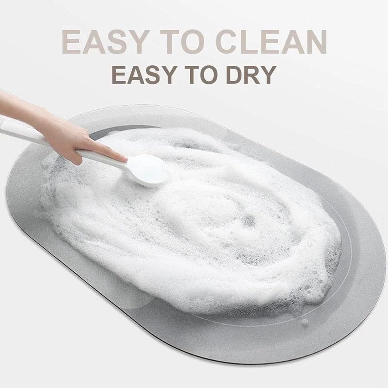 Modern Bath Mat Non-Slip Absorbent Anti-Mould Quick-Drying Door Mat 50x80cm