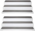 2 Pcs Spice Racks Organiser 3-Tier Kitchen Shelf Non-Slip Seasoning Shelf White