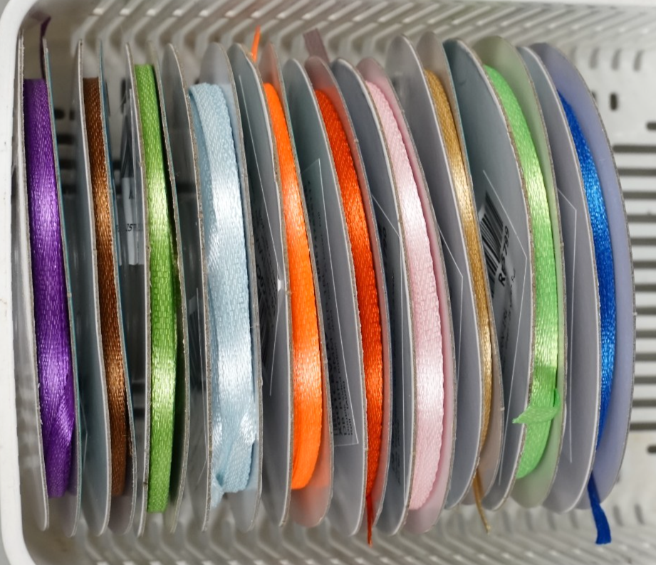 10x Double Sided Satin Ribbons Bundle 25 Metres 3mm Ribbon Pack 10 Colours