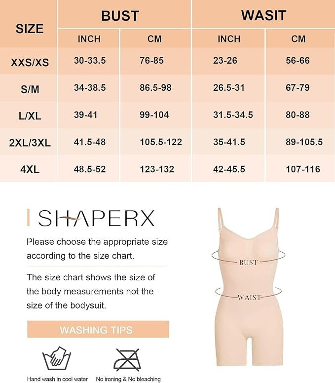 L/XL Women Shapewear Bodysuit Shaper V Neck Butt Lifter Full Body Tummy Control