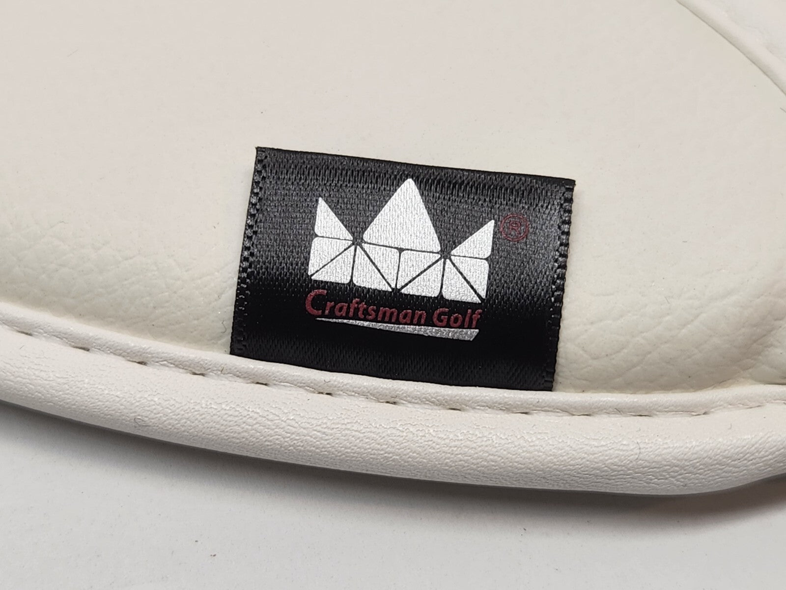 Iron Wedge Golf Club Cover 64ᵒ WHITE / PINK PU Leather Head Cover Craftsman Golf