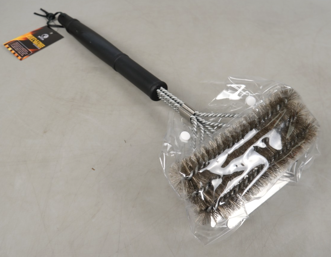 BBQ Grill Brush With Scraper Mountain Grillers Bristle Free Grill Brush