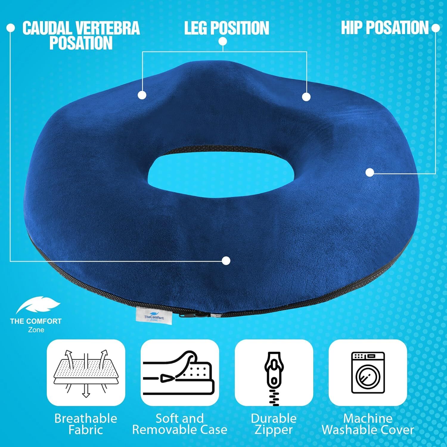 Doughnut Cushion Coccyx Tailbone Pain Pressure Relief Orthopedic Donut USED