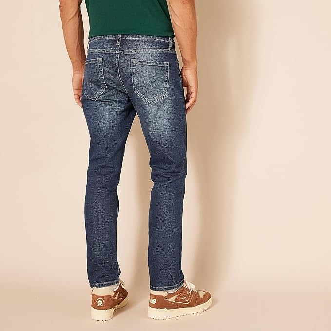 28W28L Men's Comfort Stretch Slim-Fit Jeans - Dark Wash - Amazon Essentials