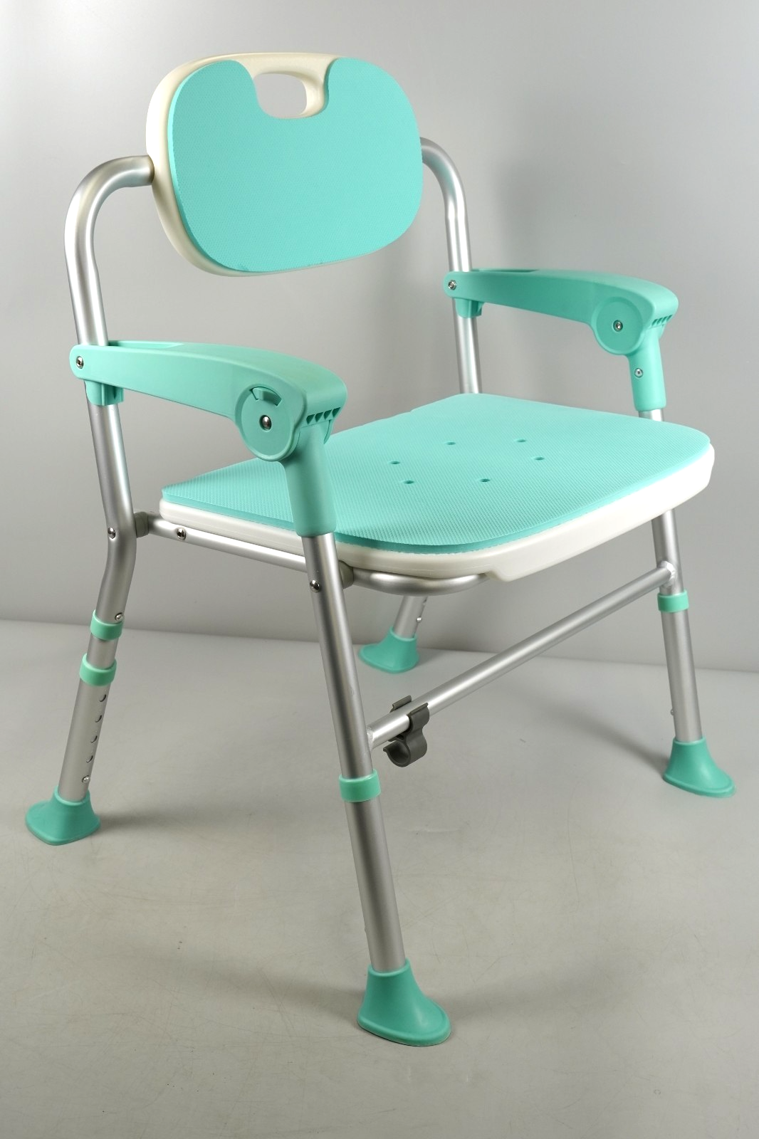 Folding Shower Chair 5-Level Adjustable, Non-Slip Feet, Lightweight & Durable