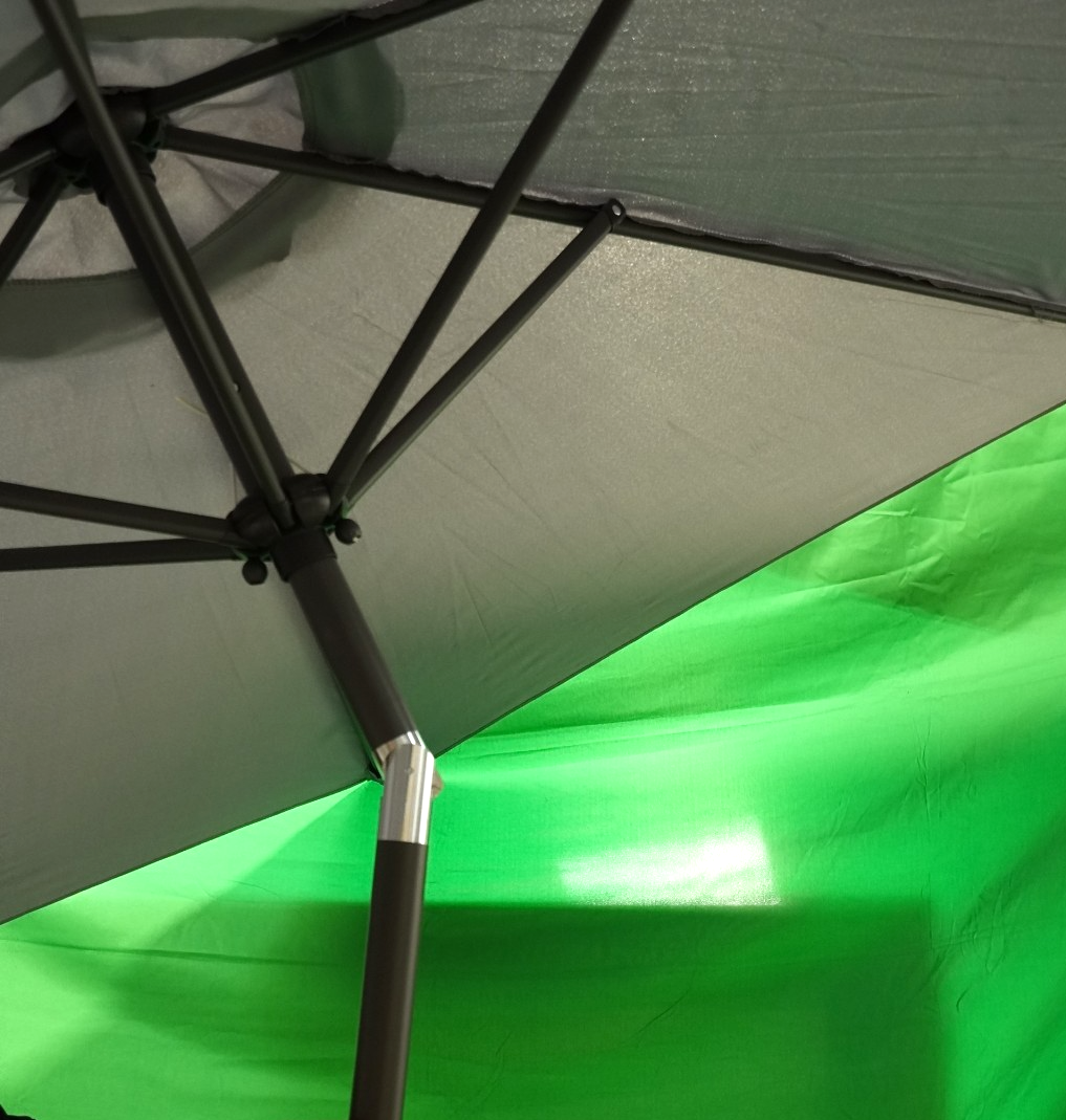 2.5M Grey Garden Parasol Sun Shade Umbrella SunDazeCrank Handle Tilt Mechanism