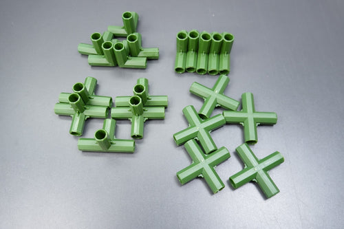 20pc Greenhouse Frame Connectors Set Garden Plant Support Pole Joints Green