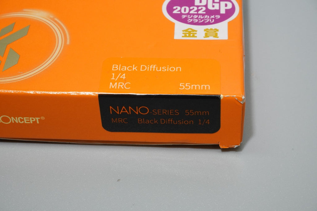55mm 1/4 Black Diffusion Mist MRC Filter w Cap Soft Glow KentFaith K&F Concept