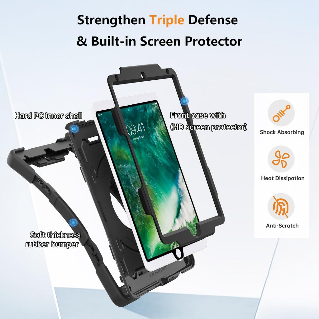 Heavy Duty iPad Cover with Screen Protector for iPad Air 3rd Gen/ iPad Pro 10.5