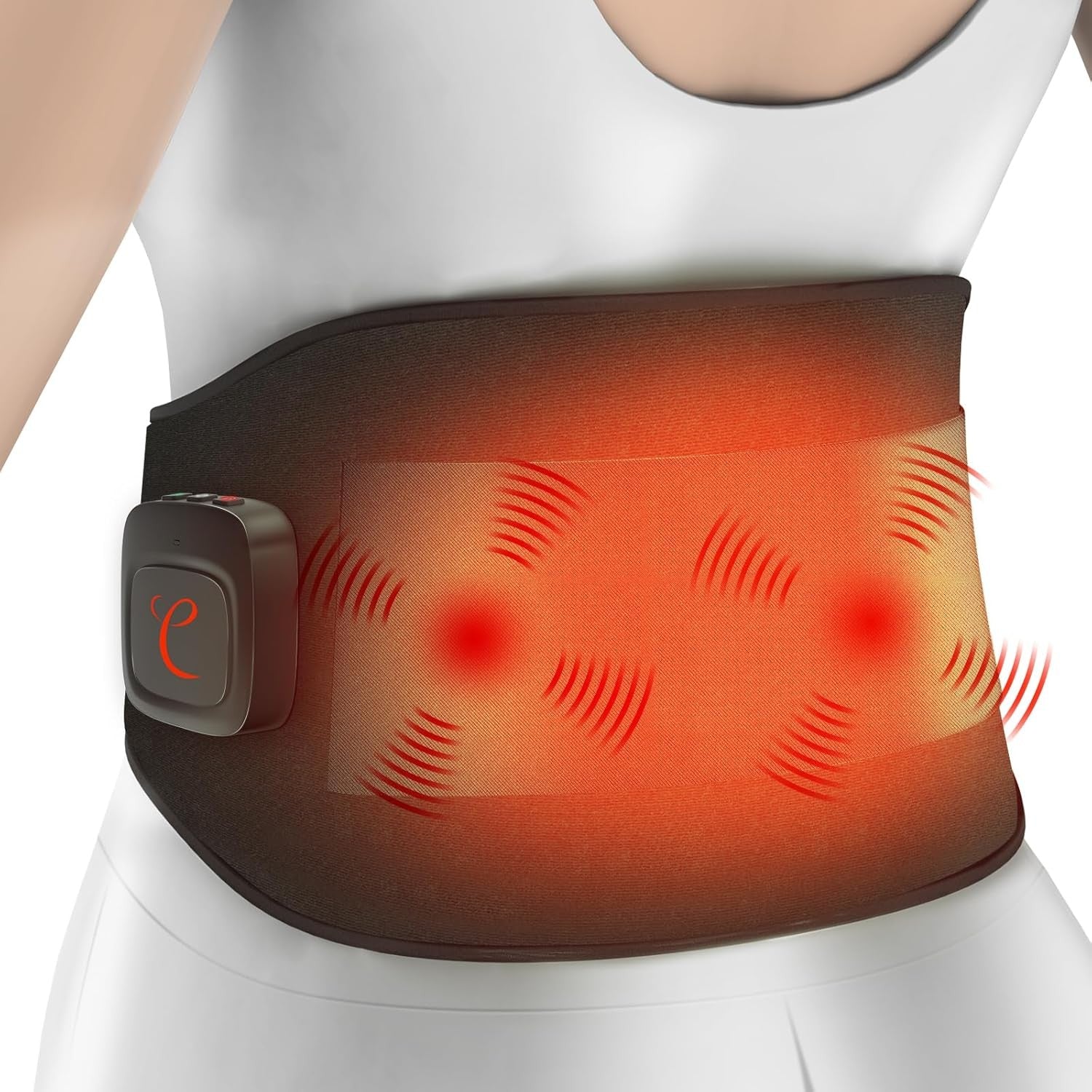 Heated Back Massager Cordless Infrared Heat Pad for Back with 3 Modes XXL