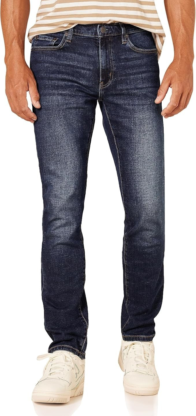 42W30L Men's Slim-Fit Jeans - Dark Blue Vintage - Amazon Essentials