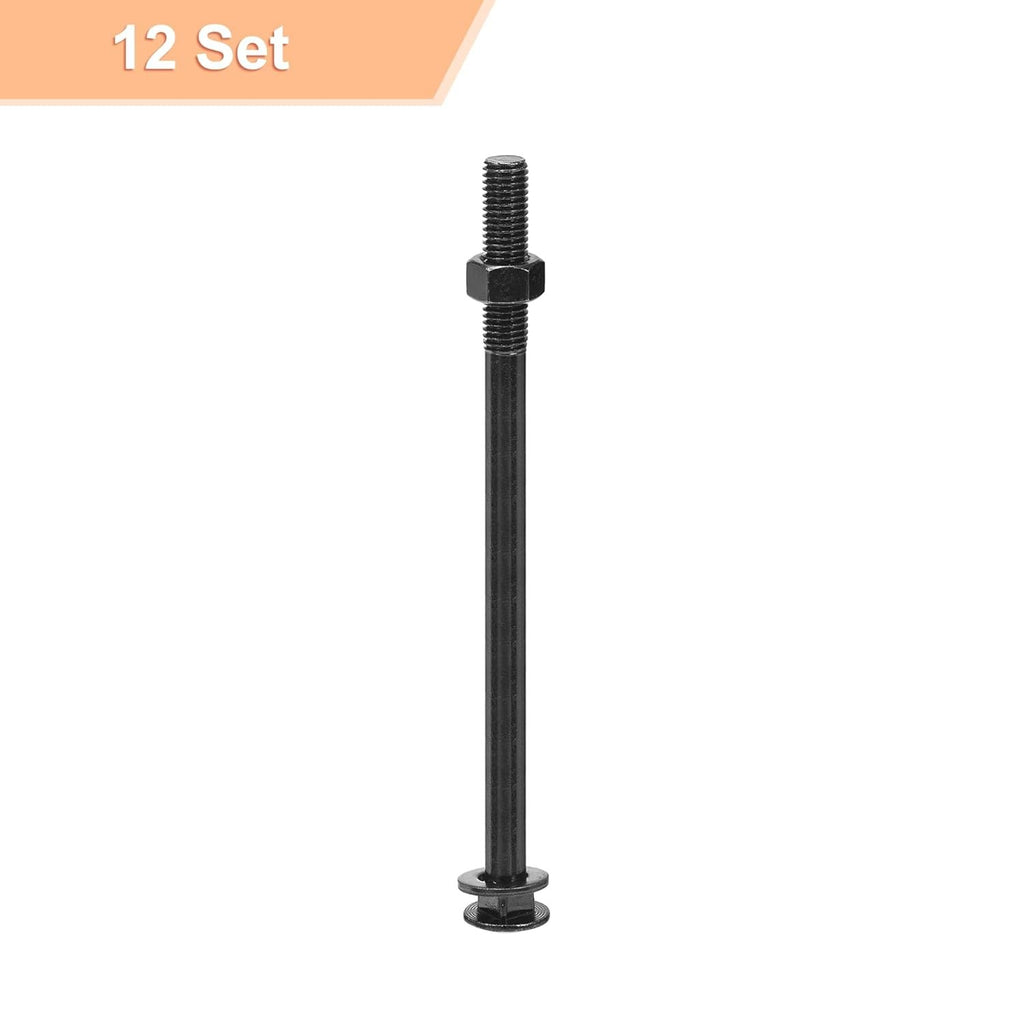 M12x200mm Carriage Bolts with Nuts Washers 12Set 304 Stainless Steel Square Neck