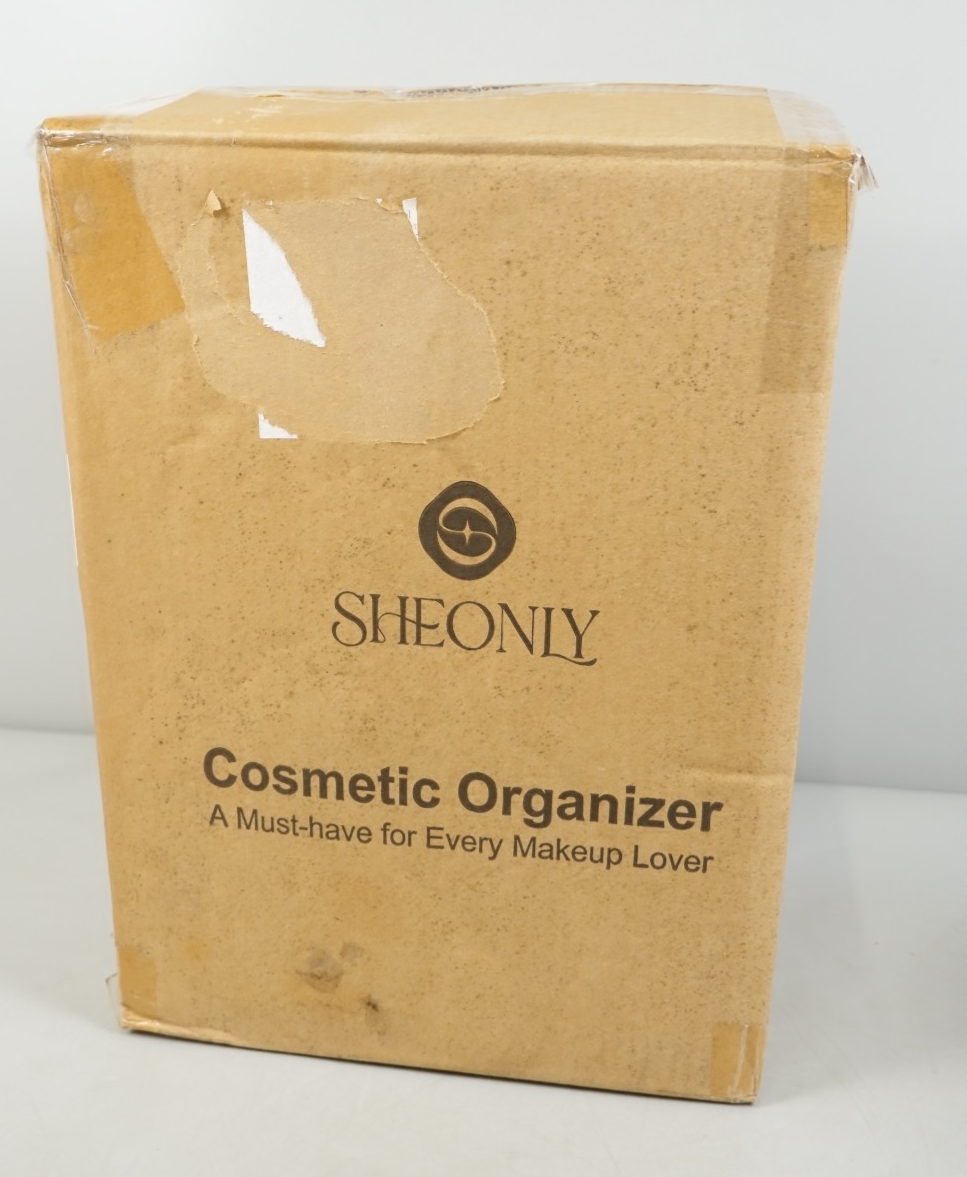 Elegant Makeup Storage Organiser Box Green with Drawers and Handle