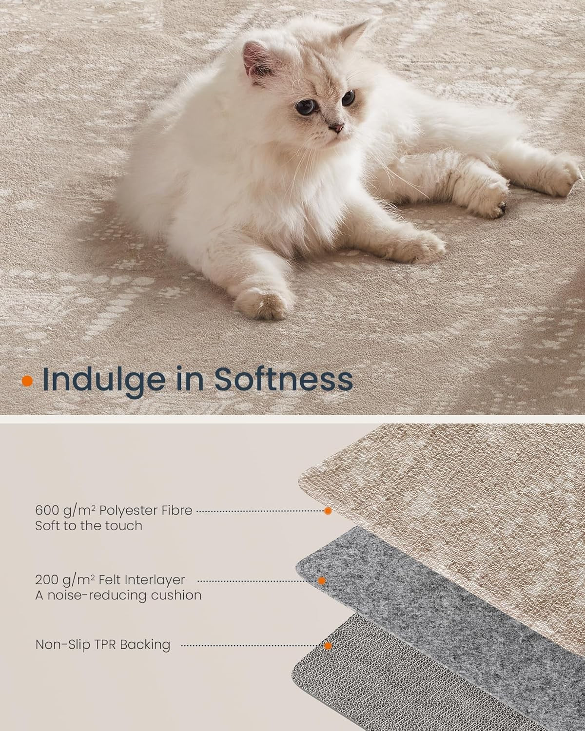 Home Area Rug 120x170 cm Rug for Bedroom Living Room Non-Slip Machine Washable