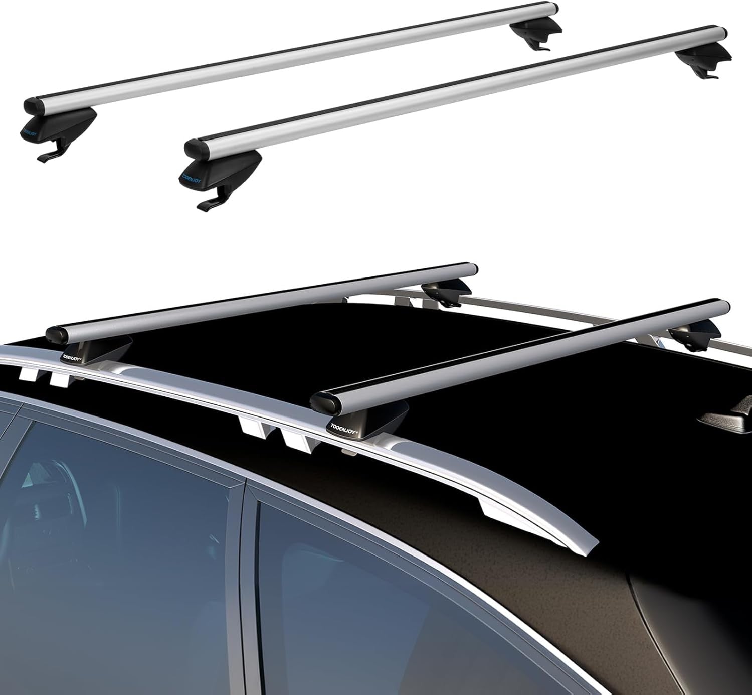 135cm Roof Rack Cross Bars, Adjustable Aluminum Roof Bars, Fits Most Existing Ra