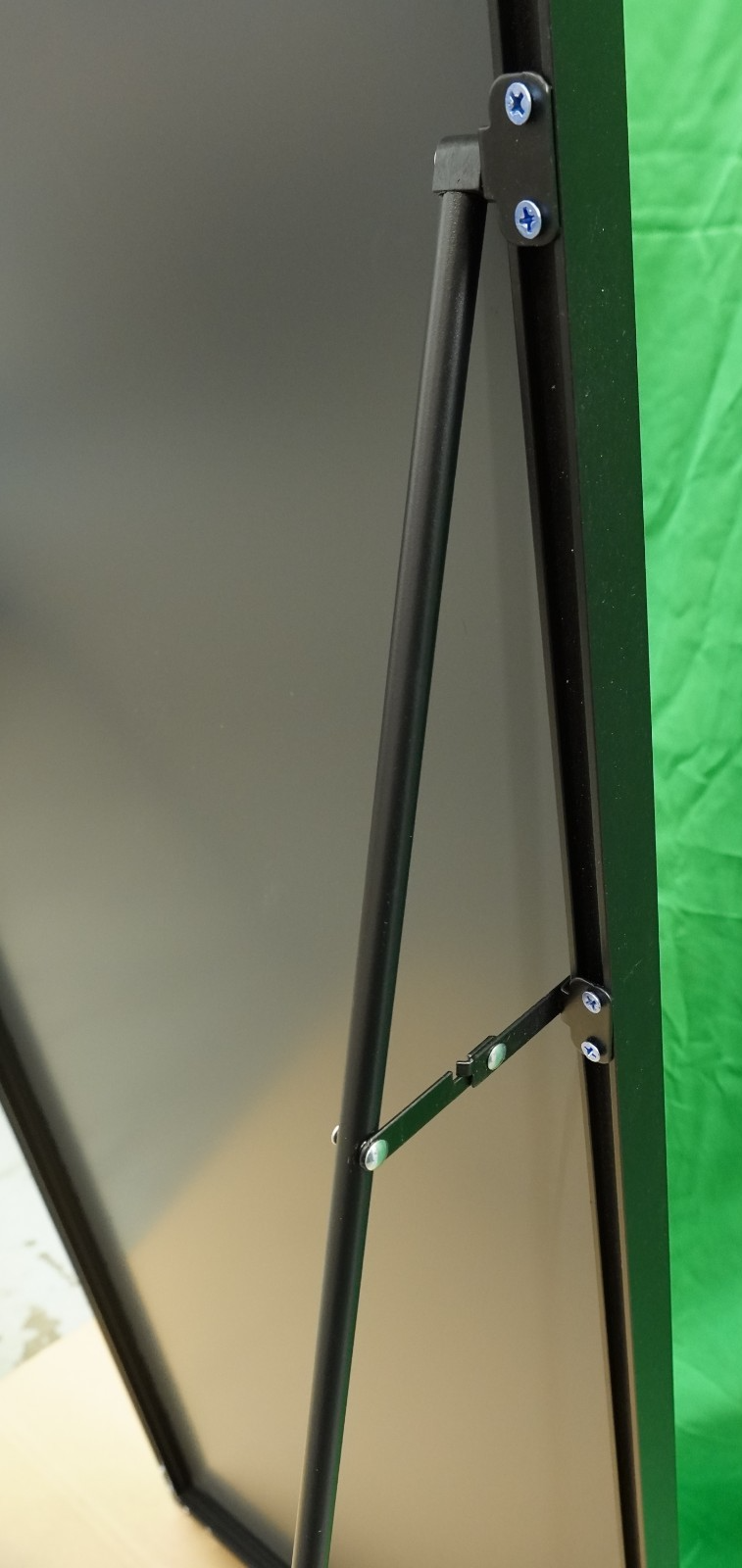 Full Length Mirror 140x50cm Free Standing Floor Mirror Black Aluminum Frame