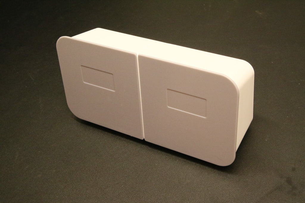 Makeup Q-Tips Holder Dispenser Organizer Wall Mounted Cotton Pads Cosmetics Grey