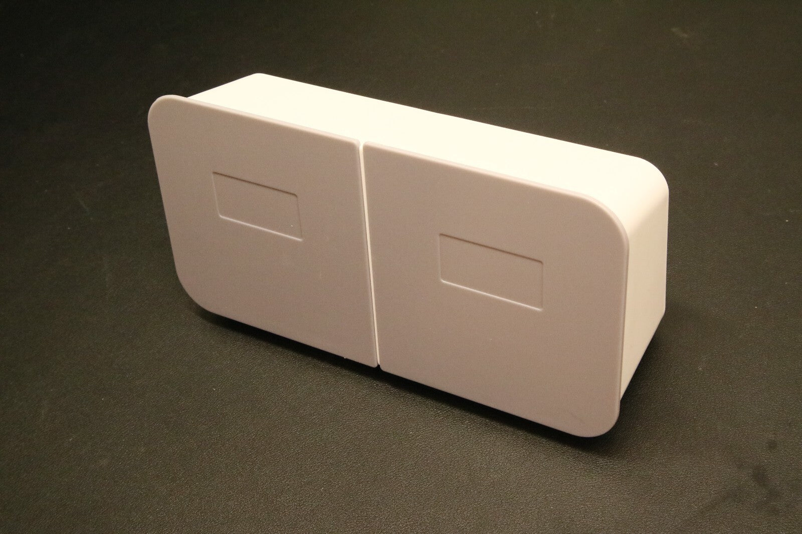 Makeup Q-Tips Holder Dispenser Organizer Wall Mounted Cotton Pads Cosmetics Grey