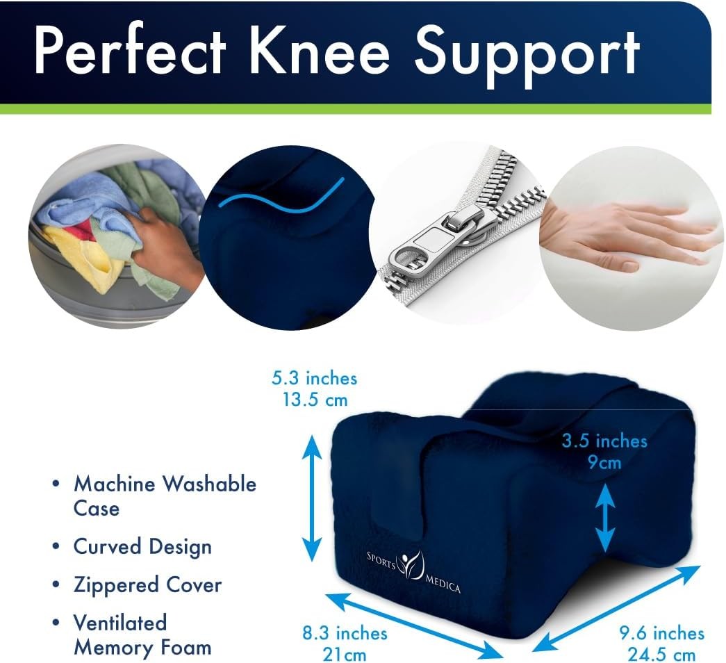 Memory Foam Knee Pillow Orthopedic Leg Pillow Sleeper cushion Sports Medica