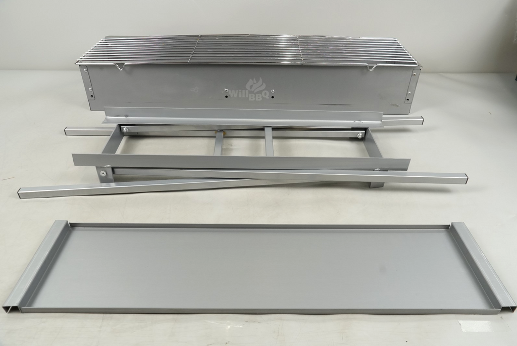 Portable BBQ Charcoal Grill Hibachi Steel BBQ WILLBBQ 31.6x7.1x5.1 inch