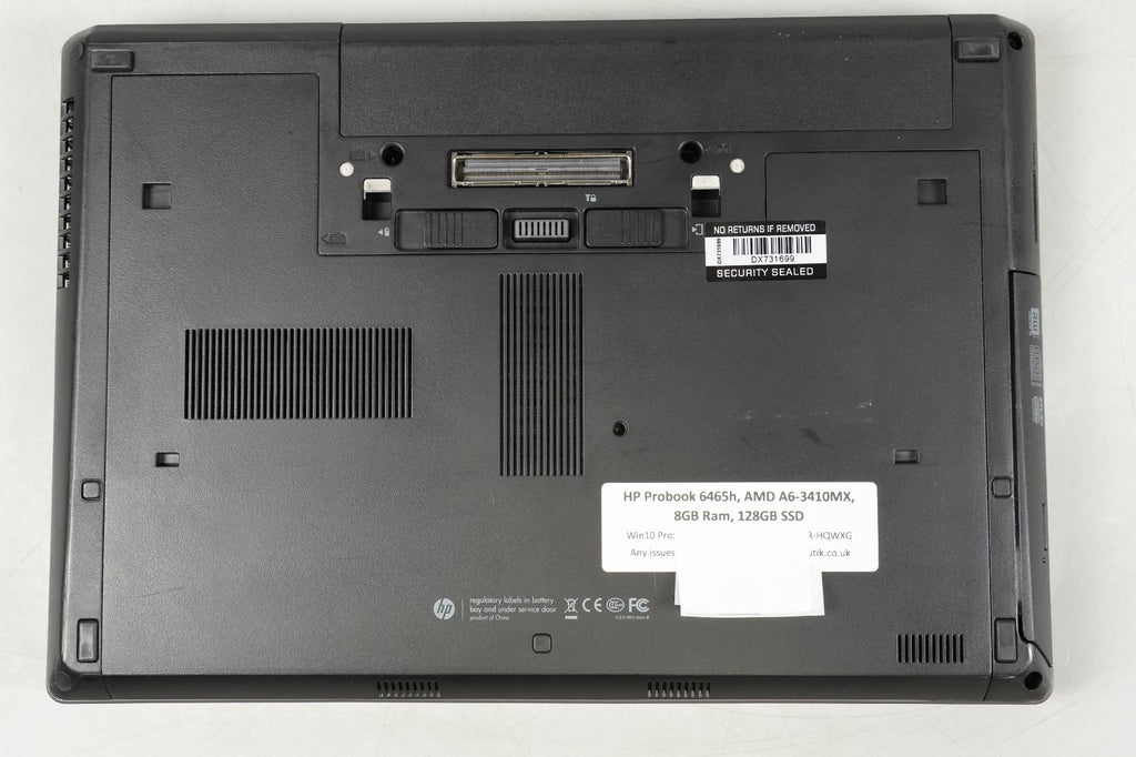 HP Probook 6465h, AMD A6-3410MX, 8GB Ram, 128GB SSD, NO WEBCAM Business Laptop
