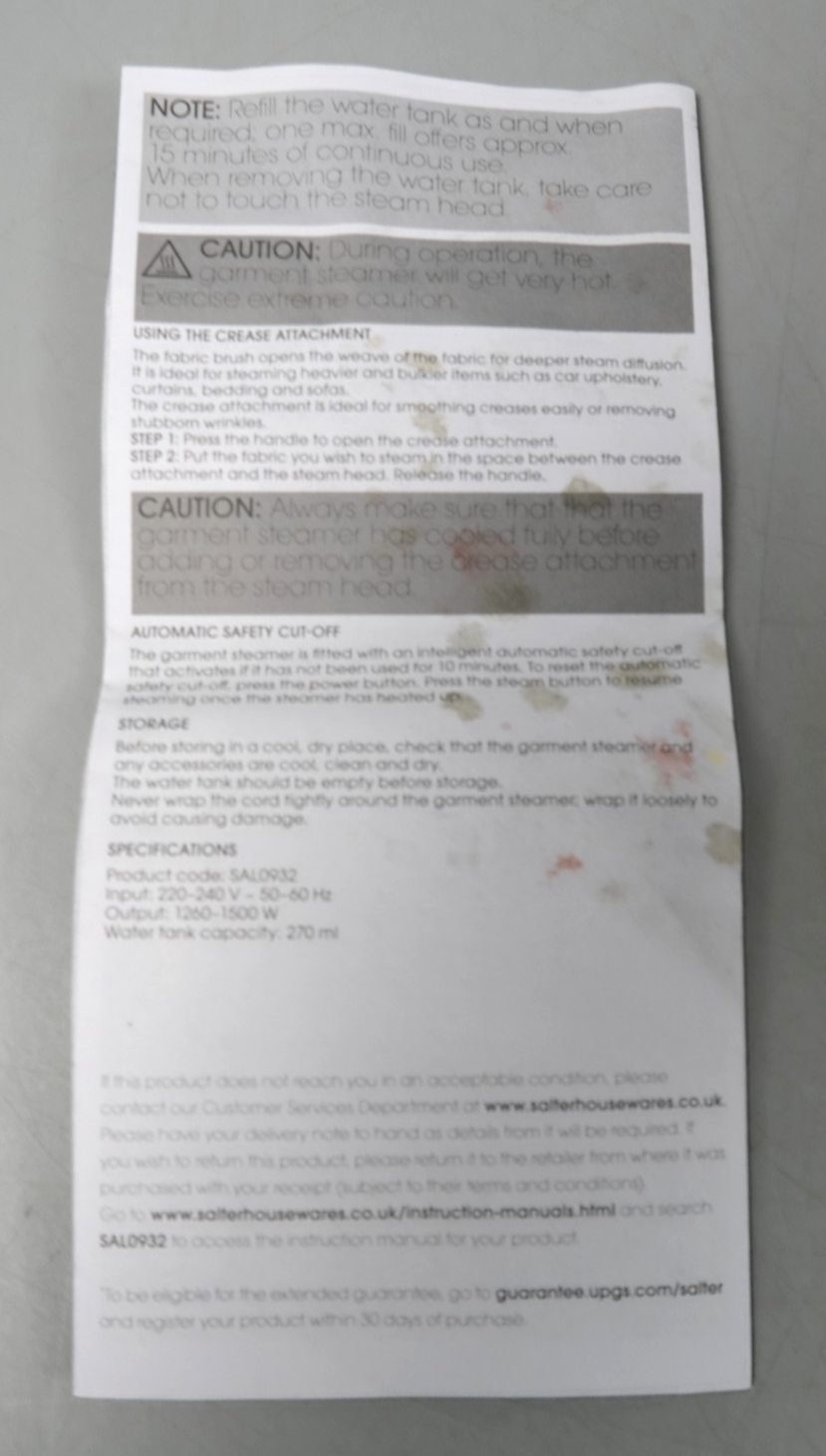 Portable Clothes Steamer Handheld Garment Steamer 1500W