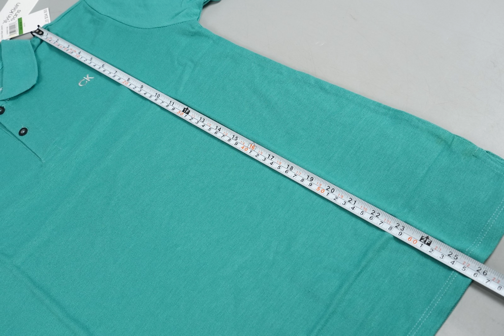 Calvin Klein Kids Polo T-Shirt Turquoise Size: Kids L (14-16yo) Short Sleeve