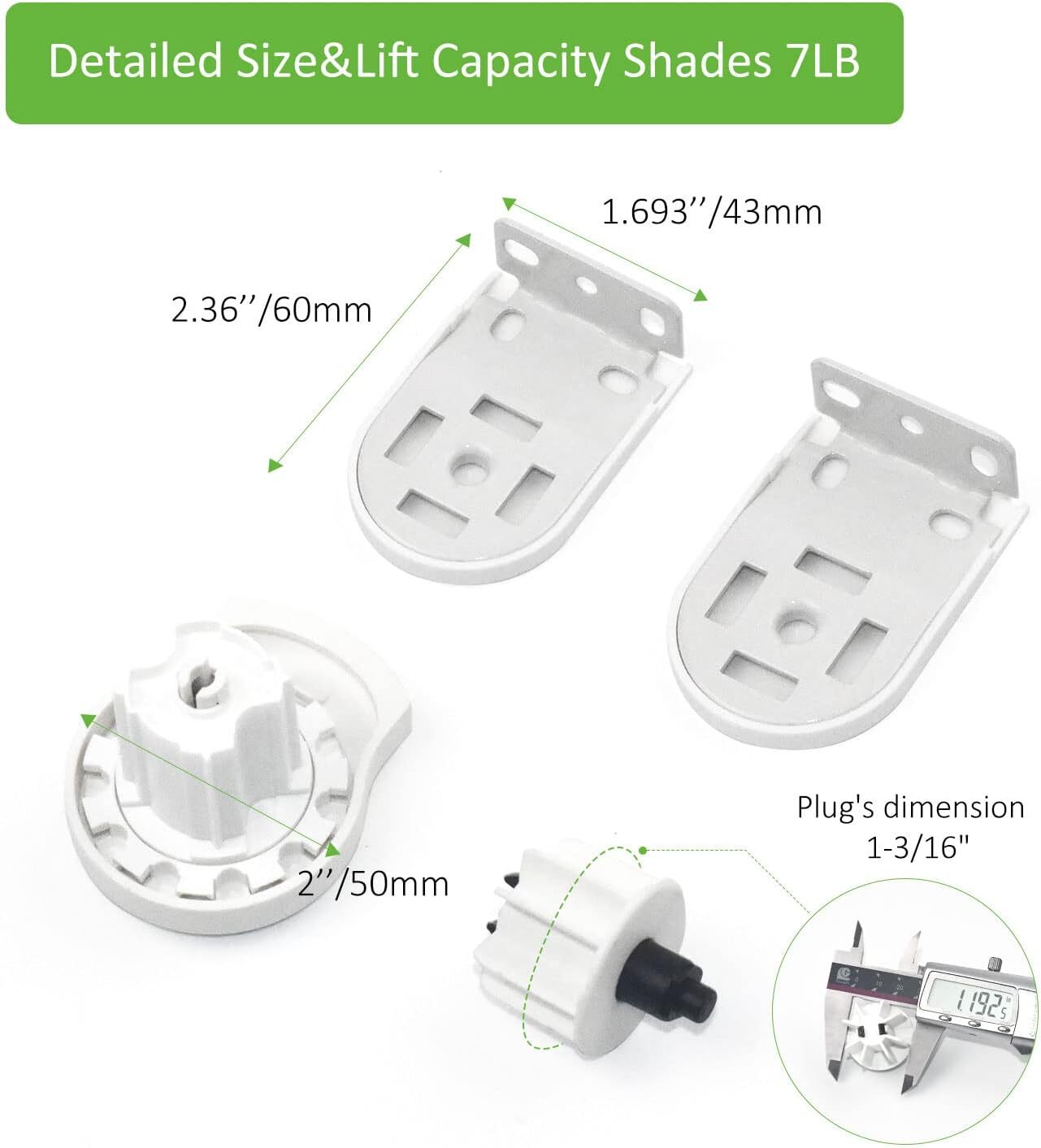 Roller Shade Replacement Mechanism Assembly Clutch & Skyline Mounting Brackets