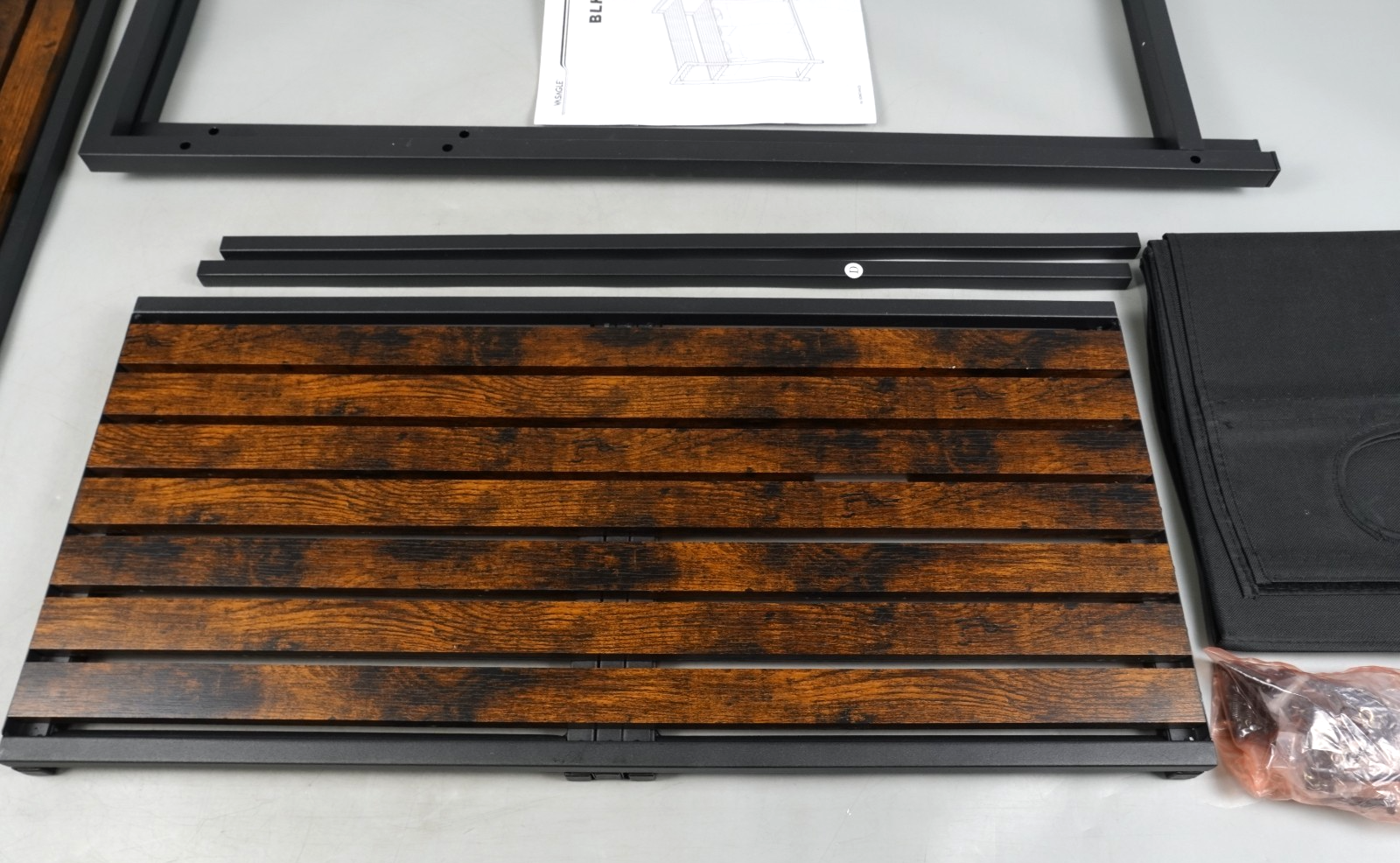 Laundry Basket 2 Compartments with 2 Storage Shelves Removable Bags 46L