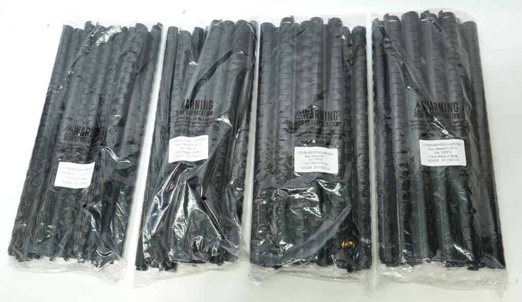 Black Plastic Binding Combs A4 21 Ring 90-145 Sheet, 12 14 16 18 mm, 80 pcs